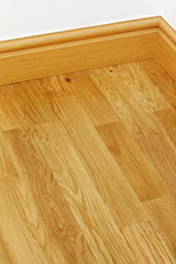 oak floor and baseboard